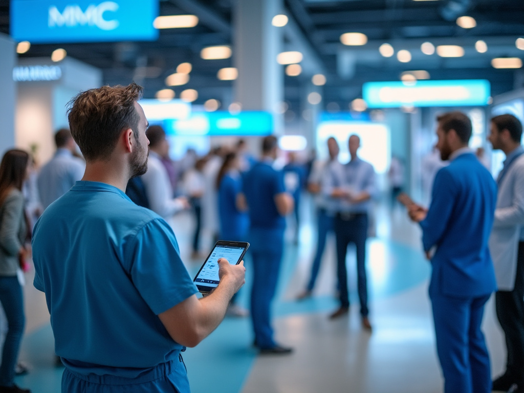 Medical Professional Networking at a Conference